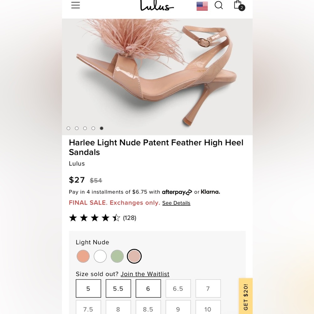 Lulus Feather Heel